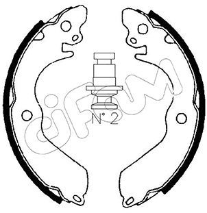 CIFAM 153-258 Brake shoe set