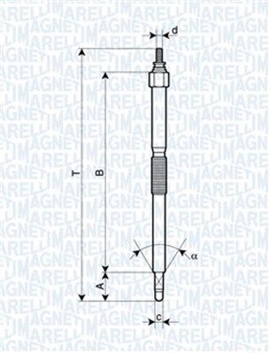 MAGNETI MARELLI 062900054304 Glow plug