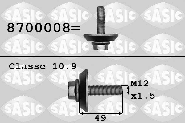 SASIC 8700008 Pulley bolt