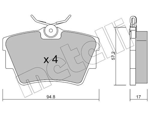 METELLI 22-0635-0 Brake pad set, disc brake