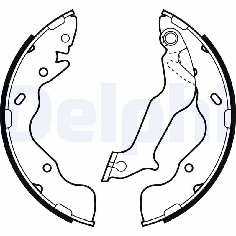 DELPHI LS2059 Brake shoe set