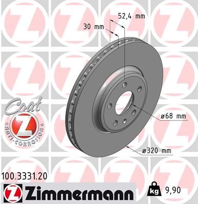 ZIMMERMANN 100.3331.20 Brake disc