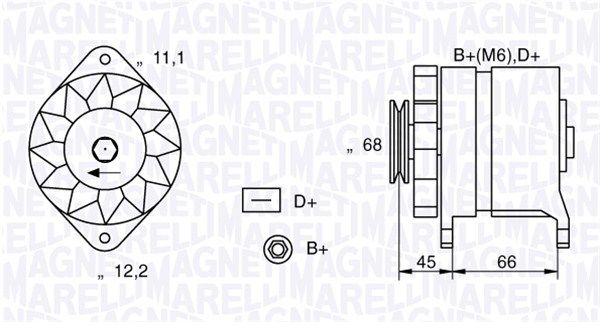 MAGNETI MARELLI 063321112010 Alternator