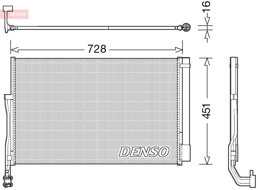 DENSO DCN02007 Condenser, air conditioning