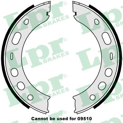 LPR 09000 Brake shoe set, parking brake