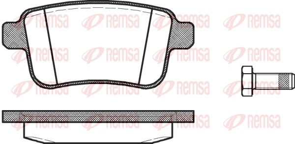 REMSA 1352.00 Brake pad set, disc brake