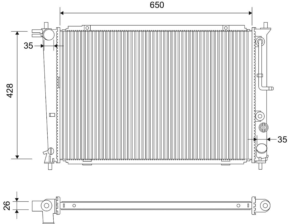 VALEO 701741 Radiator, engine cooling