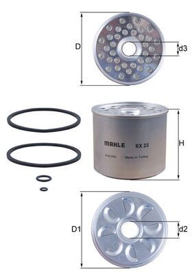 MAHLE KX 23D Fuel filter