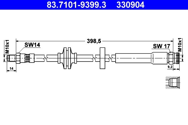 ATE 83.7101-9399.3 Brake hose