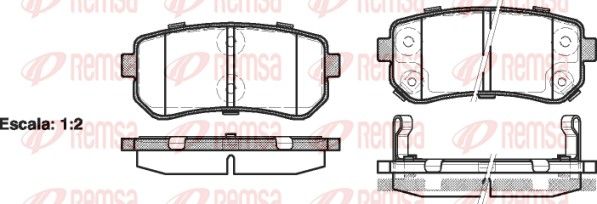 REMSA 1209.02 Brake pad set, disc brake