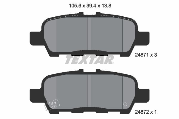 TEXTAR 2487101 Brake pad set, disc brake