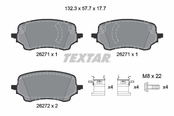 TEXTAR 2627101 Brake pad set, disc brake