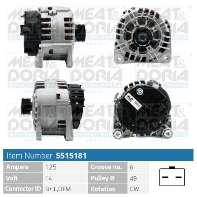 MEAT & DORIA 5515181 Alternator
