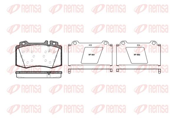 REMSA 0769.00 Brake pad set, disc brake