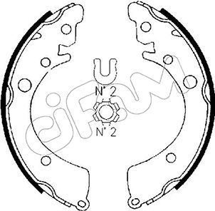 CIFAM 153-149 Brake shoe set