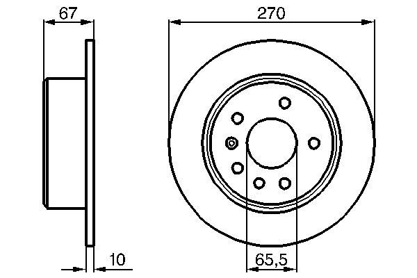 BOSCH 0 986 478 267 Brake disc
