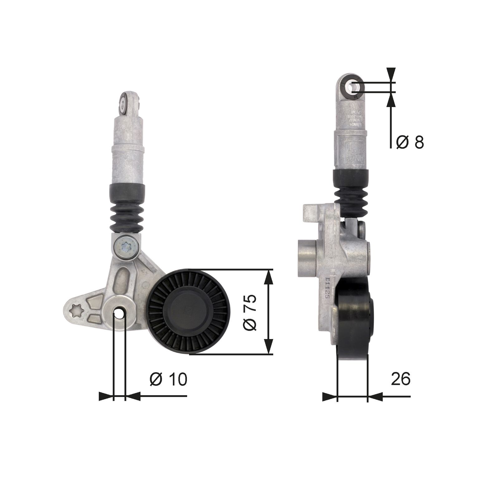 GATES T39099 Belt tensioner, v-ribbed belt
