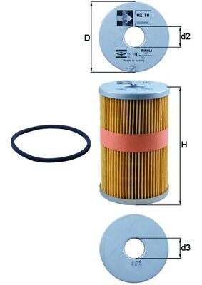 MAHLE OX 18D Oil filter