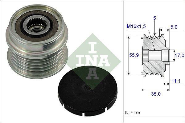 SCHAEFFLER INA 535 0005 10 Alternator freewheel clutch