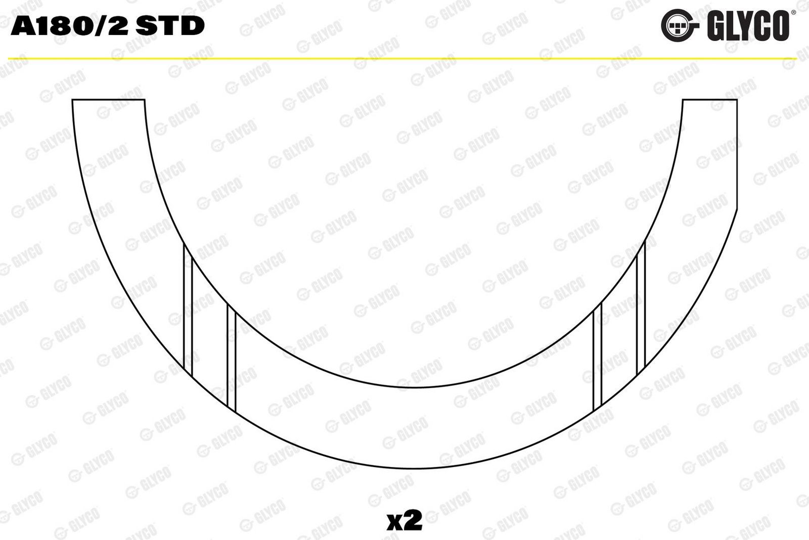 GLYCO A180/2 STD Spacer, crankshaft