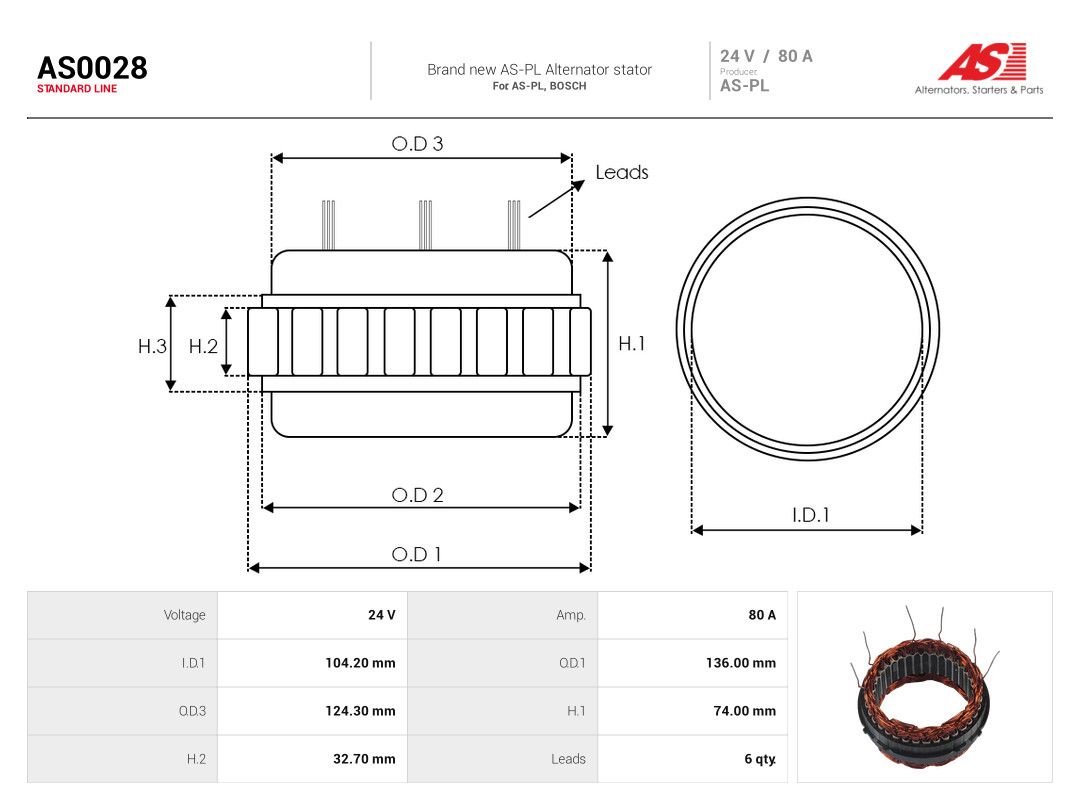 Stator, alternator-1