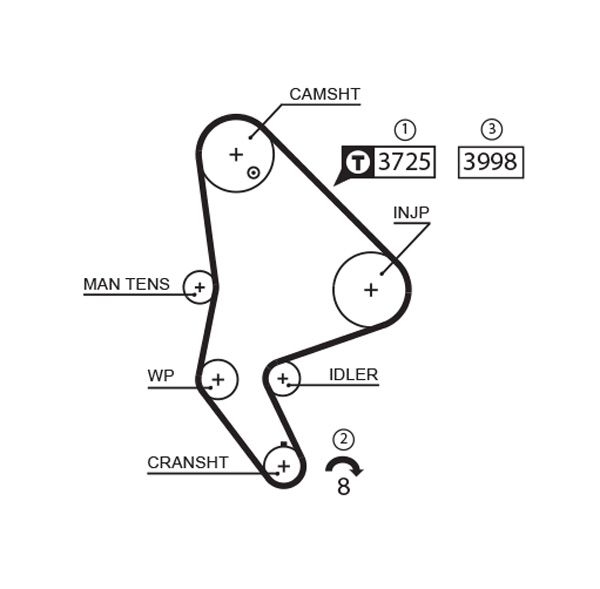 GATES 5588XS Timing belt