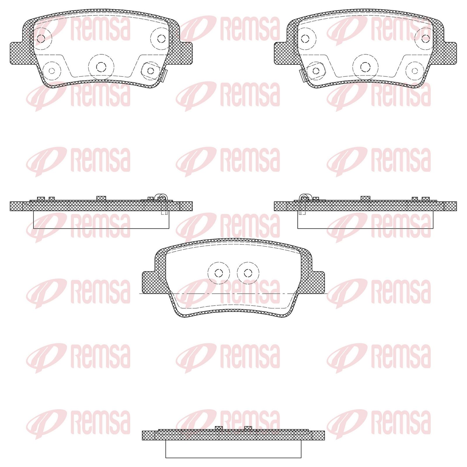 REMSA 1999.02 Brake pad set, disc brake