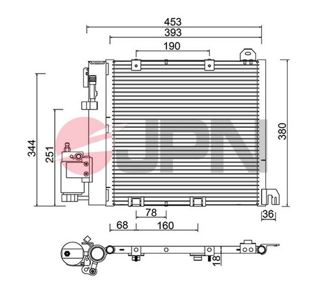JPN 60C9112-JPN Condenser, air conditioning