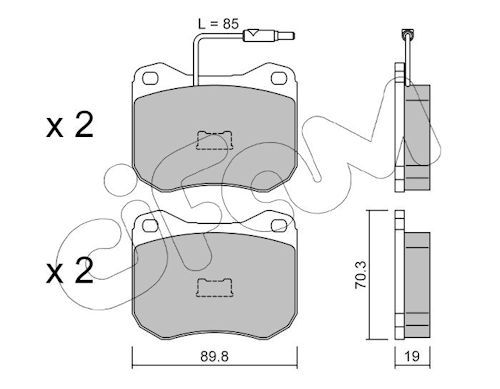 CIFAM 822-021-0 Brake pad set, disc brake