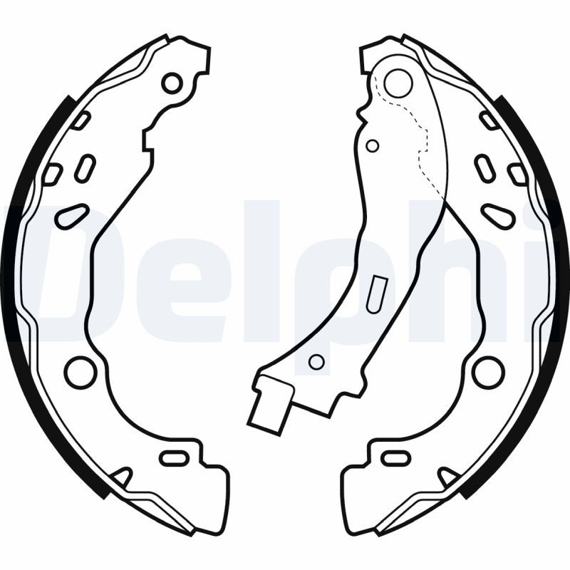 DELPHI LS2066 Brake shoe set