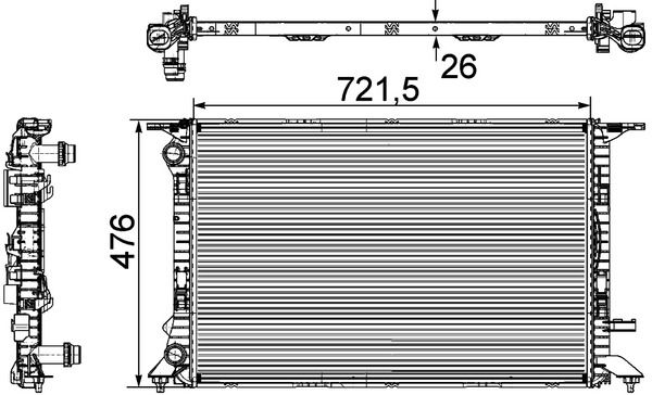 Radiator, engine cooling-1