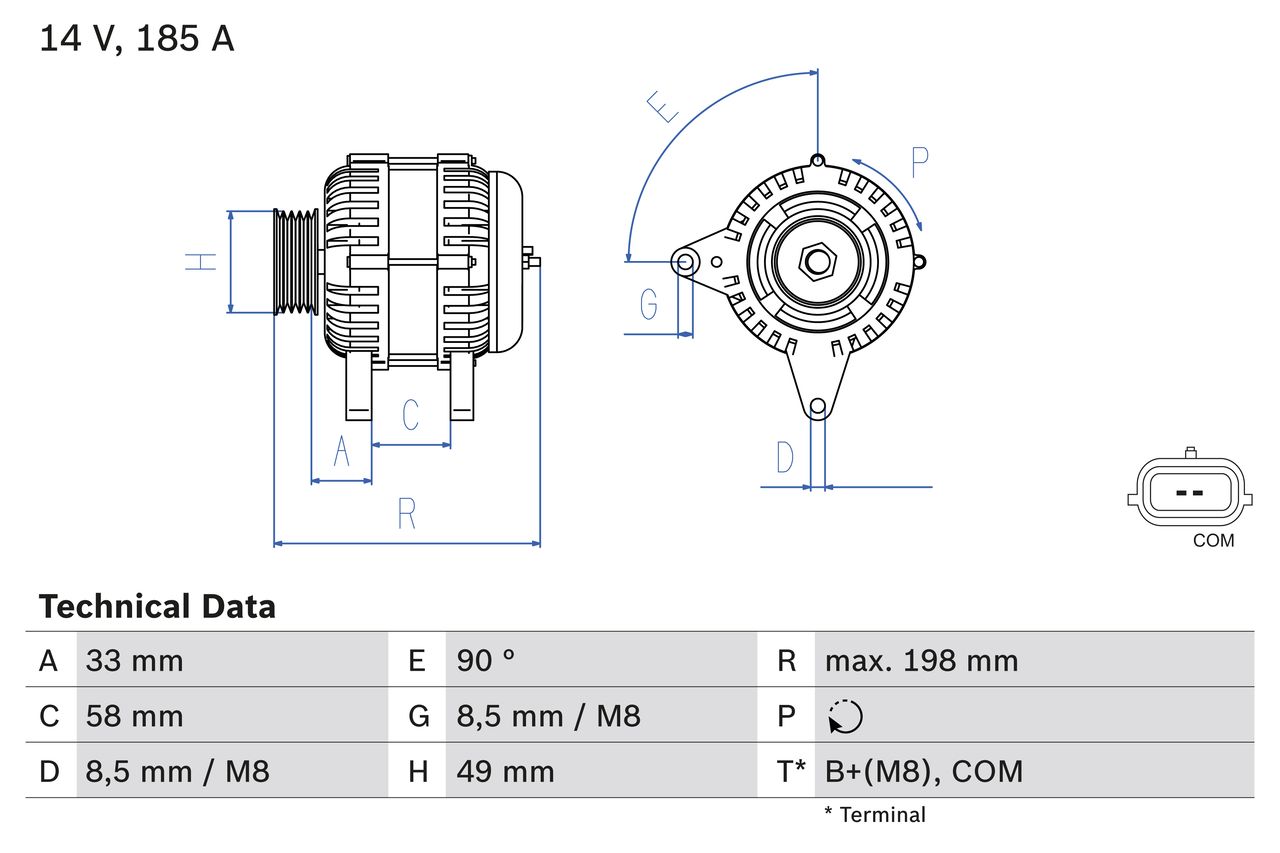 BOSCH 0 986 083 560 Alternator