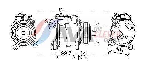 AVA CLEVER CHOICE BWAK493 Compressor, air conditioning