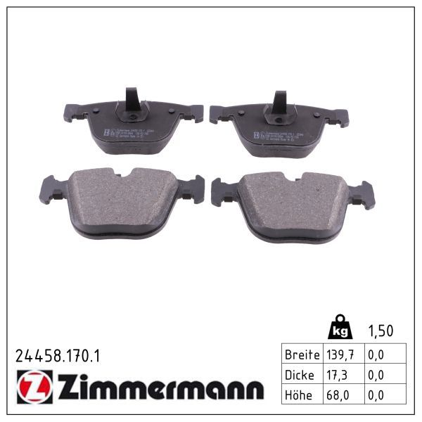 ZIMMERMANN 24458.170.1 Brake pad set, disc brake