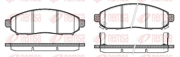 REMSA 1162.12 Brake pad set, disc brake