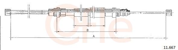 COFLE 11.667 Cable pull, parking brake