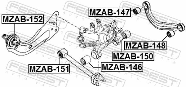 Mounting, control/trailing arm-1