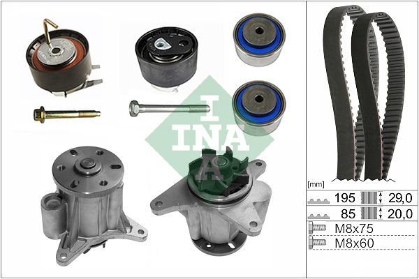 SCHAEFFLER INA 530 0764 31 Water pump & timing belt kit