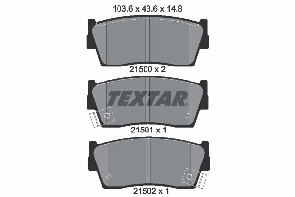 TEXTAR 2150001 Brake pad set, disc brake