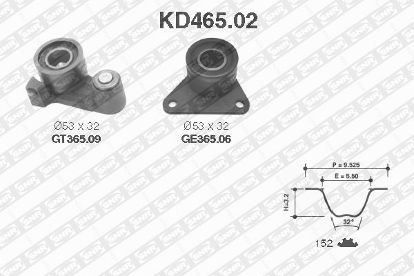 SNR KD465.02 Timing belt kit