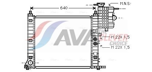 AVA CLEVER CHOICE MSA2218 Radiator, engine cooling