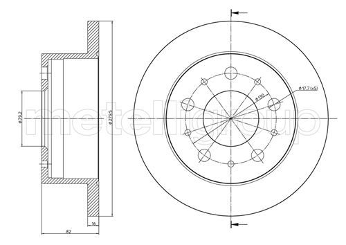 CIFAM 800-732 Brake disc