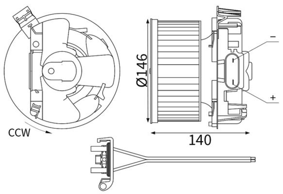 MAHLE AB 445 000S Interior blower