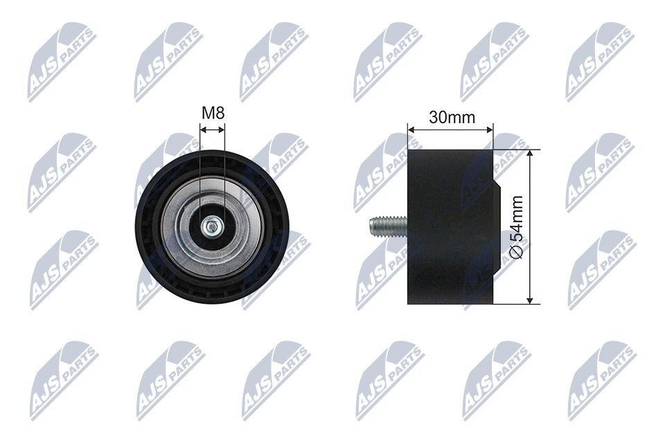 NTY RNK-ME-048 Tensioner pulley, v-ribbed belt