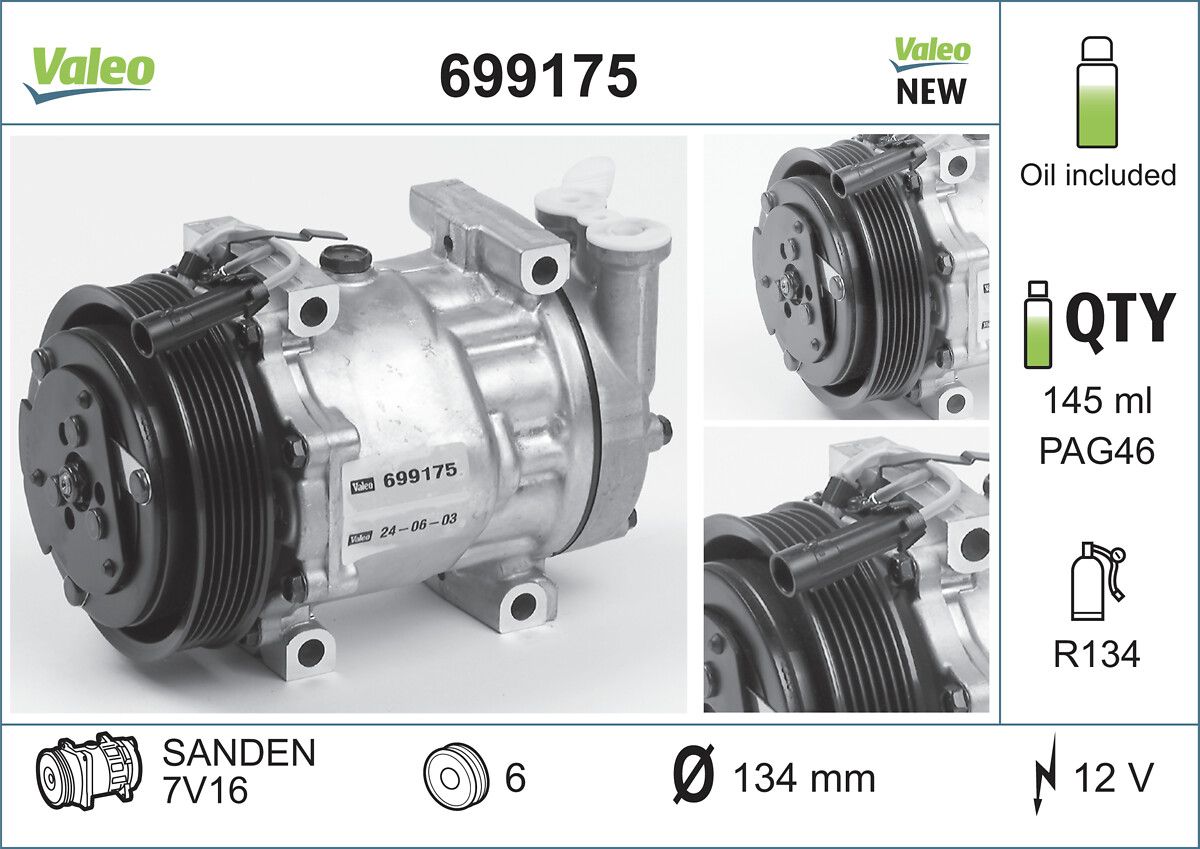 VALEO 699175 Compressor, air conditioning