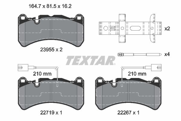 TEXTAR 2395503 Brake pad set, disc brake