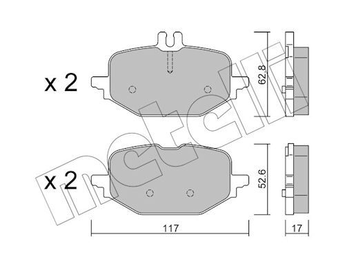 METELLI 22-1359-1 Brake pad set, disc brake