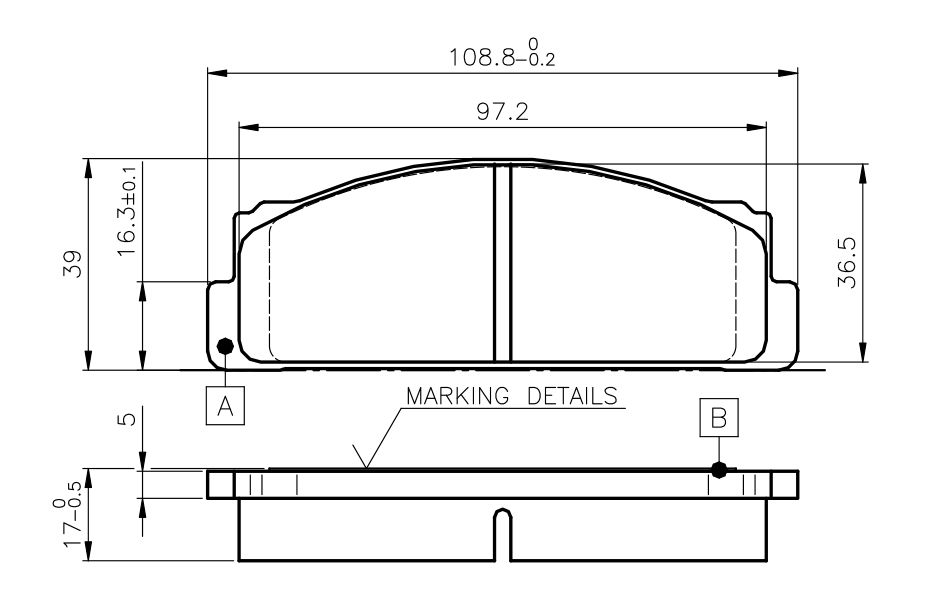 stabdžių trinkelių rinkinys, diskinis stabdys-6