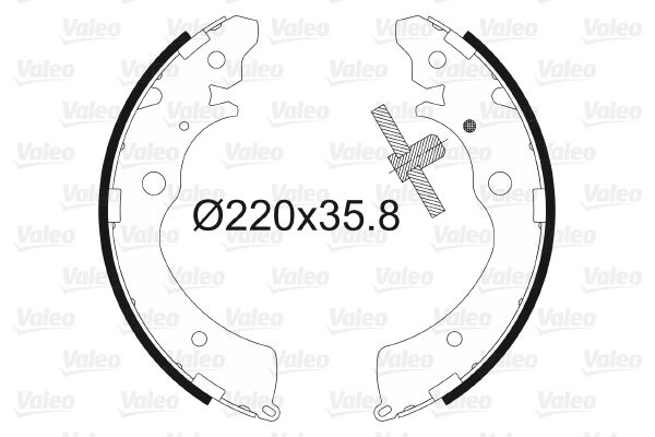 VALEO 562591 Brake shoe set