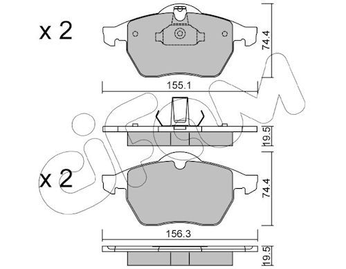 CIFAM 822-118-0 Brake pad set, disc brake